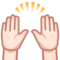 Raising Hands - Light emoji on Emojidex